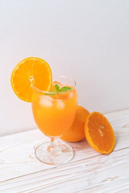 premium photo orange juice  ice