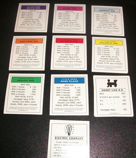 monopoly game cards  nancytreasures  etsy studio