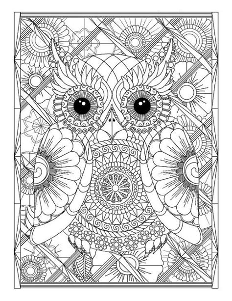 pin  owl coloring pages  adults