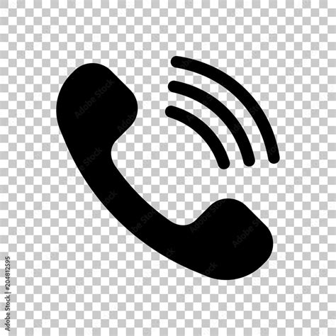 ringing phone icon retro symbol  transparent background