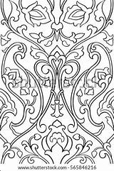 Pattern Filigree Floral Vector Seamless Shutterstock Ornament Stock Preview sketch template