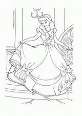 Coloring Princess Cinderella Disney Pages Dress Pink Library Clipart sketch template