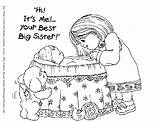 Sister Big Coloring Pages Baby Brother Welcome Printable Little Color Sisters Colouring Guess Much Mobile Popular Girls Comments Coloringhome Choose sketch template
