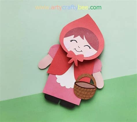 paper bag puppet craft  red riding hood  templates
