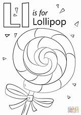 Letter Coloring Lollipop Pages Alphabet Printable Drawing Color Learning Print Colouring Preschool Crafts Book Worksheets Sheets Kids Words Tracing Templates sketch template