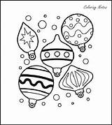 Coloring Christmas Ornaments Pages Kids Funny Printable sketch template