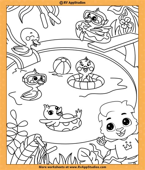 ducks coloring page  kids  printable