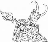 Loki Coloring Pages Printable Marvel sketch template