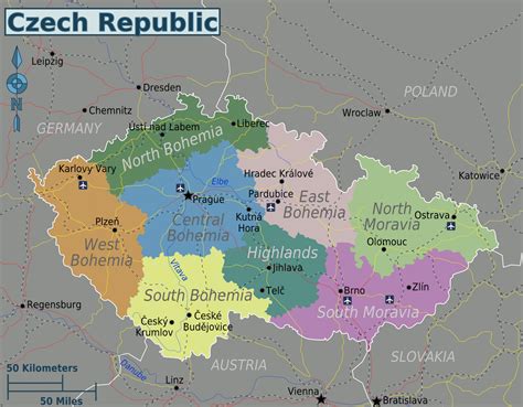 politische landkarte von tschechien weltatlas