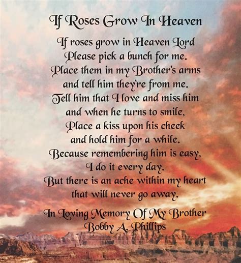 In Memory Of My Brother Poems Images And Photos Finder