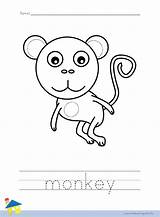 Monkey Worksheet Coloring Flashcard Navigation Post Learning Tiger Thelearningsite Info sketch template