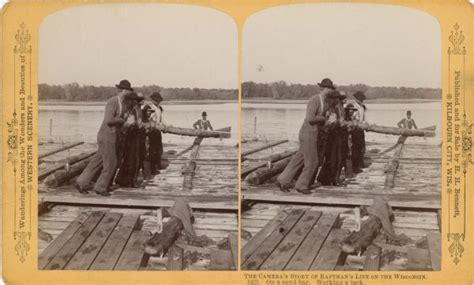raftsmans series     sandbar working  jack photograph wisconsin historical society