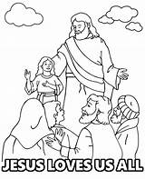 Coloring Jesus Loves Christian Pages Printable Topcoloringpages Print sketch template