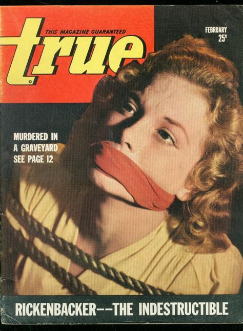 True Pulp Feb 1943 Bound And Gagged Girl Rickenbacker Ww2 Vg Fn Very