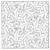 Tessellation Coloring Pages Printable Color Getcolorings Getdrawings Print sketch template