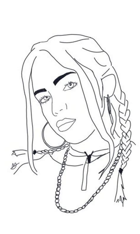billie eilish coloring pages coloring pages outline art drawings