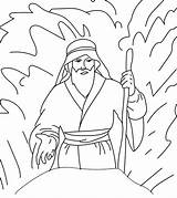 Moses Coloring Momjunction Bush Burning Veterinariansalary sketch template