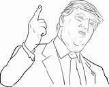 Trump Donald Coloring Pages Drawing Line Printable Lines Template Sketch Deviantart Getdrawings sketch template