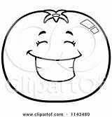 Tomato Clipart Happy Cartoon Character Coloring Vector Outlined Thoman Cory Regarding Notes sketch template