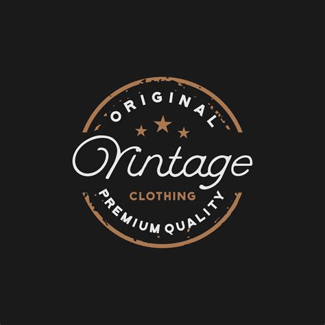 classic vintage retro label badge logo design  cloth apparel  vector art  vecteezy