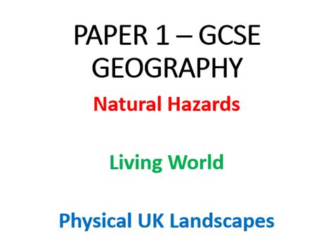 paper  revision workbooks aqa gcse geog teaching resources