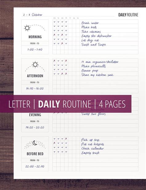 daily routine flylady morning routine checklist habit tracker