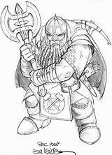 Dwarf Fantasy Fighter Character Coloring Dwarven Dawrf Dwarves Portraits Warhammer Choose Board Stout sketch template