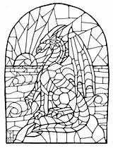 Mosaic Inktober Mosaico Stain Mosaicos Vitral Weasyl Animales Medival Vitrales Raskrasil Vidrieras Stitch Números Bordado sketch template