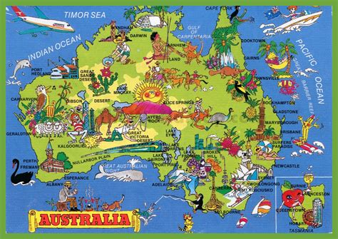 tourist map  australia