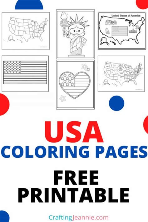 united states coloring pages  printable crafting jeannie