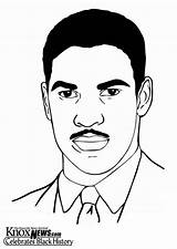 Denzel Washington Coloring Pages History African Americans Edupics Color Printable sketch template