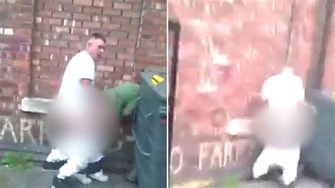 Brazen Couple Caught Having Sex Against Bin In A Wigan Back Alley In