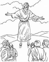 Jesus Coloring Ascension Pages Christ Heaven Ascending Colouring Kids Drawing Printable Bible Line Choose Board Da Adults sketch template