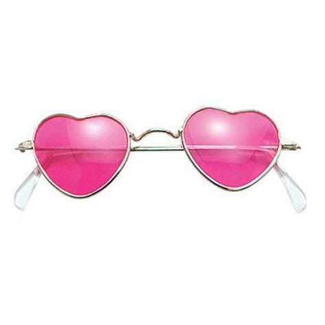 pink heart shaped glasses 60s and 70s accessories mega fancy dress