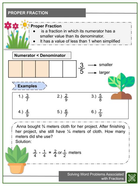 solving word problems   fractions math worksheets