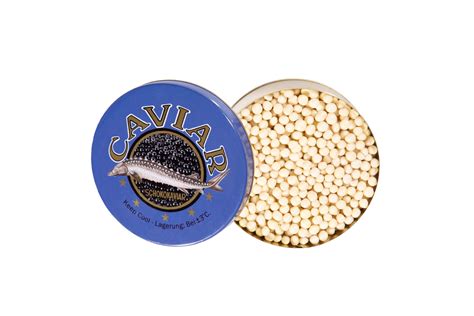 weisser kaviar aus feinster belgischer schokolade  originaler blauer