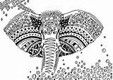 Coloring Elefante sketch template