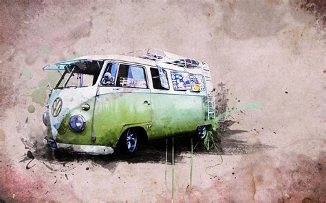 hippie van wallpaper wallpapersafari