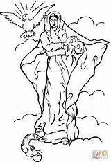 Assumption Blessed Virgen Concezione Immacolata Conception Immaculate Virgem Ausmalbild Ausdrucken sketch template