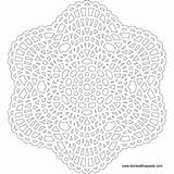Mandala Crochet Pattern Lace Coloring Pages Mandalas Template Color Patterns Printables Printable Transparent Flower Inspired Lineart Print Large Embroidery Doily sketch template