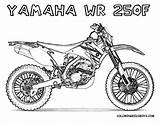 Coloring Pages Dirt Bike Yamaha Boys Colouring Kids Motocross Bikes Print Dirtbike Sheets Printable Color Wr250f Motorbike Rider Truck Dirtbikes sketch template