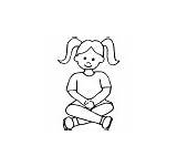 Sit Outline Clipart sketch template