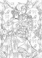 Coloring Disney Pages Princess Cinderella Prince Adult Colouring Printable Book Choose Board Her Books sketch template