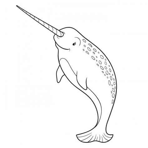 printable narwhal coloring pages everfreecoloringcom