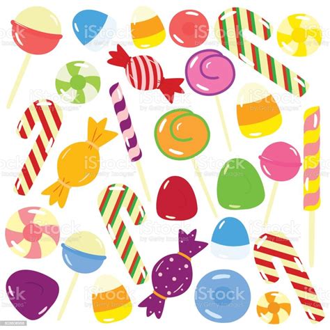 Sweet Candies Vector Set Stock Illustration Download Image Now Istock