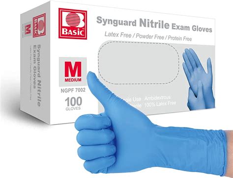 usa fda approved synguard medical blue nitrile exam gloves latex