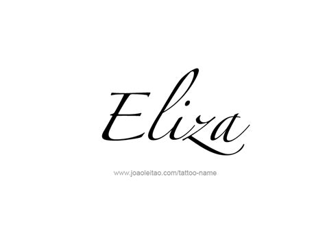 eliza name tattoo designs