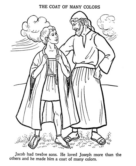 coloring pages joseph coat  colors high quality
