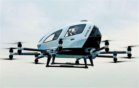 ehang shows footage   passenger drone  flight