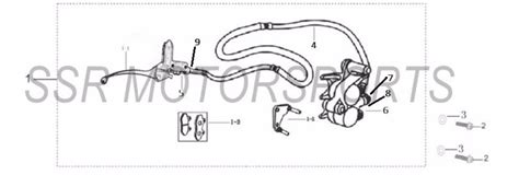 ssr  front brake system    ssr parts parts  brand pit bikes tbolt usa llc